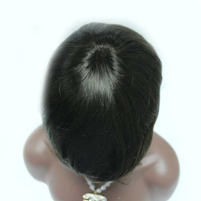 Men Toupee 6x8 Inch Human Hair Full Lace Mens Wigs 6 Swiss Lace