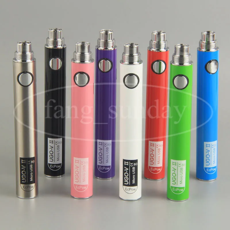 650mAh 900mAh UGO V II E Cigarette eGo Passthrough Vape Pen Evod Battery UGO Micro USB Batteries e cigs