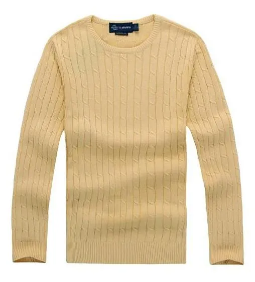 new high quality mile wile polo brand men's twist sweater knit cotton sweater jumper pullover sweater Small horse game