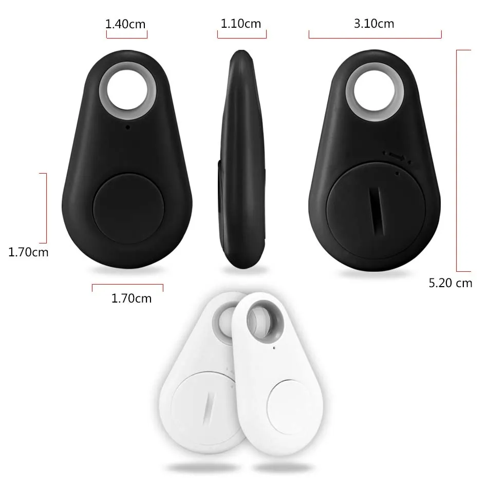 Mini GPS Tracker Bluetooth 4.0 Larm iTag Key Finder Selfie Shutter Anti-förlorade Tillbehör Locator Spårare för sällskapsdjur Hund Katt Barn i Retail Box