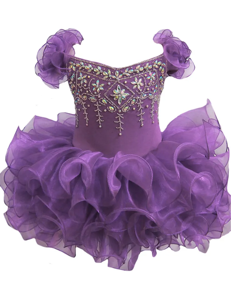 Glitzy Knee-Length Cupcake Gown for Baby Girls with Beaded Mini skirt - Perfect for Pageants and Special Occasions Glitzy Knee-Length Cupcake Gown for Baby Girls with Beaded Mini skirt - Perfect for Pageants and Special Occasions
