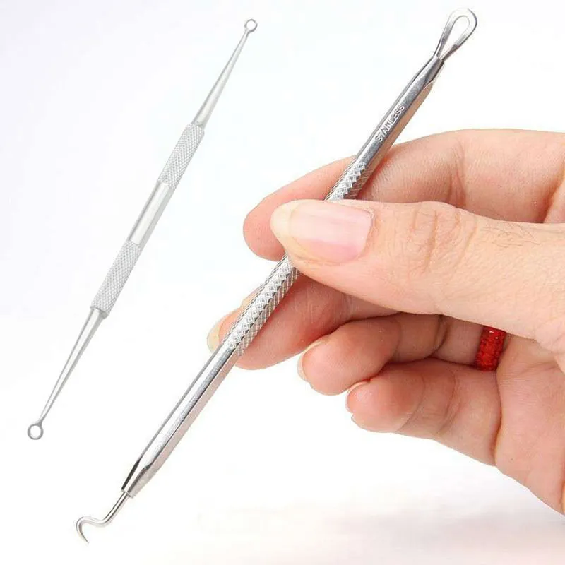 Blackhead Blemish Acne Pimple Extractor Remover Tool Set Face Skin Care tweezer Stainless Steel Needle Kit8972338