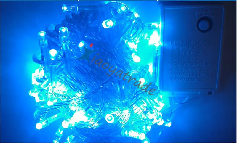 安価な10m 100LEDS LED TRING DECORATION LIGHT 110V 220VパーティーウェディングLED Twinkle Lighting Christmas Descoration Lights String225a