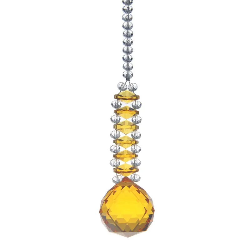 5st Hanging K9 Crystal Suncatcher 30mm Ball Chandelier Part Prism hängande glas chakra feng shui hängen hem dekorationer w0283877207