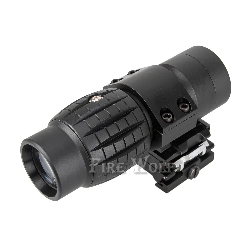 FIRE WOLF Tactical Optic sight 3X Magnifier Scope Compact Hunting Riflescope Sights with Fit for 20mm Rail Mount