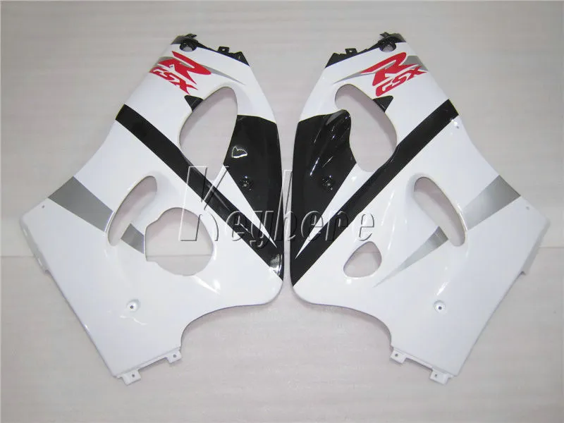 Volledige ABS Moto Parts Fairing Kit voor Suzuki GSXR600 96 97 98 99 Wit Zwart Backings GSXR750 1996 1997 1998 1999 OI55