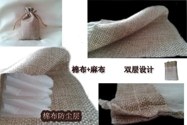 전체 5 가지 색상 Burlap Bags with drawstring 선물 황마 가방 포함 면화 안감 크기 35quotx47quot 9x12cm 3210390