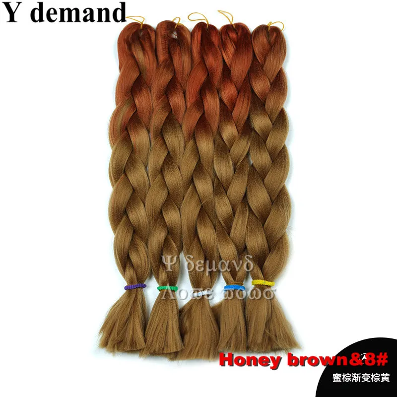 Xpression trança do cabelo 32inch 165g Ombre Two Tone Jumbo Braid Kanekalon Synthetic Crochet Tranças Torça Synthetic demanda Hair Extensions Y