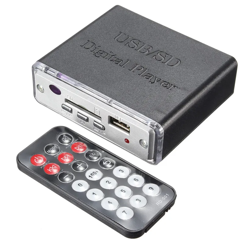 Freeshipping 12V سيارة ميني موتوكيكلي ستيريو مكبر للصوت الصمام USB / SD لاعب رقمي MP3