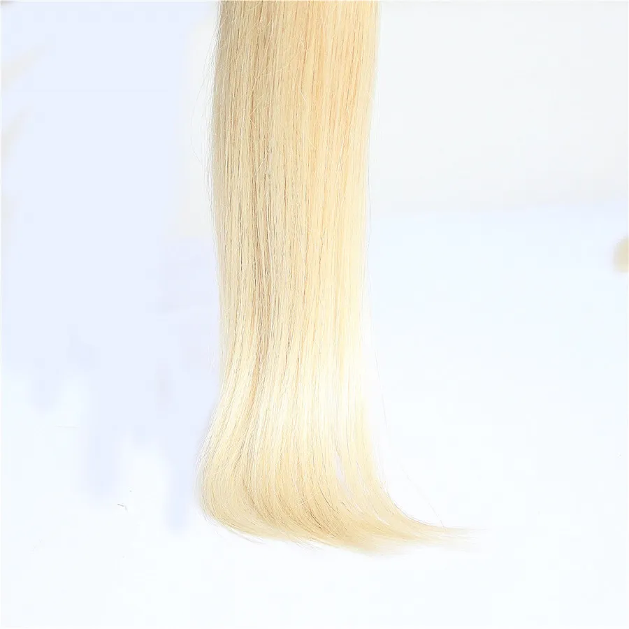 Wholesale Brazilian Remy Human Hair Bundles Straight 1B/ 613 Only Ombre Blonde Hair Weft Extensions 