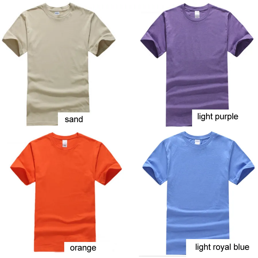 mens tshirts candy color cotton round neck short sleeve tshirt 180g advertising shirt short sleeve solid supports printing your logo with extra cost true