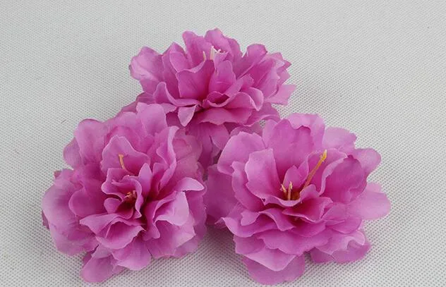 Teste di rosa peonia fiore di seta artificiale da 9 cm capelli decorazione della festa nuziale artigianale floreale G6269959457