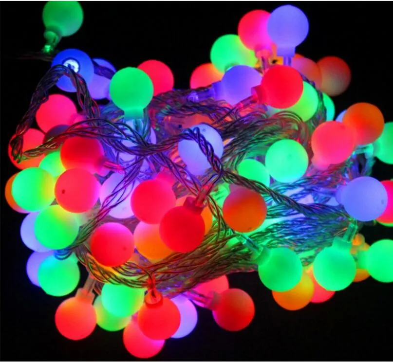 10m 100 Balls LED Globes Fairy LED Lightarbs Multicolor Party Wedding Christmas Garden Decor110V 220V UE Plug8875343