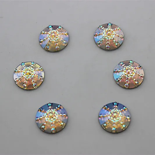 14mm AB Color Crystal Resin Round Rhinestones flatback Beads Stone Scrapbooking crafts Jewelry Accessories ZZ13252x