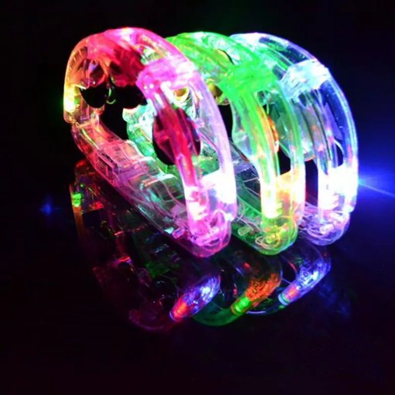 LED lampeggiante Tambourine Rattle Bell Bell Bambini accendi il giocattolo luminoso KTV Bar Decorazione Decorazione Glow Luci LED Forniture feste