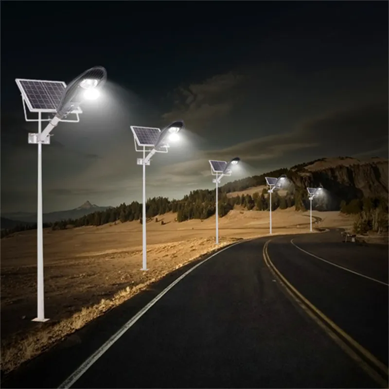 IP65 integrado tudo em um controle remoto 20W 30W Power Solar Led Street Lâmpada Luminária de Lâmpada ao ar livre com cabo de 5m