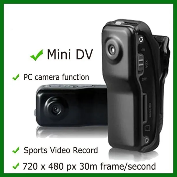 Mini Kamera MD80 Küçük Spor DV DVR 720 * 480 Dijital Sesli Video Kaydedici Destek Perakende Kutusu ile TF Kart