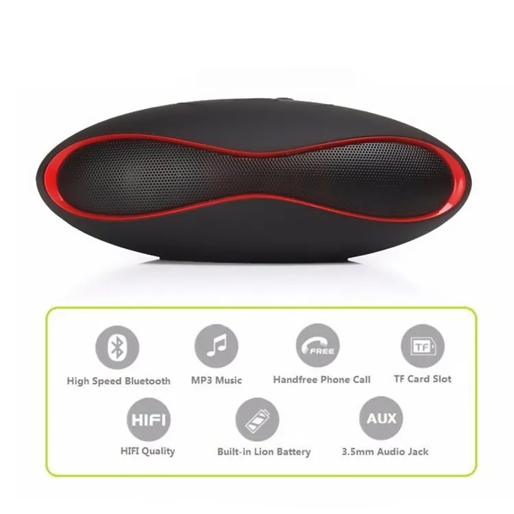 X6 Mini Wireless Bluetooth Lautsprecher, die in Rugby Handsfree Tragbare MP3-Player Subwoofer Stereo Sound Lautsprecher formen