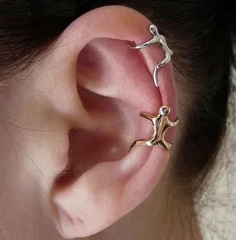 Punk Climbing Man Ear Cuff Helix Cartilage Earring Gothic Clip 