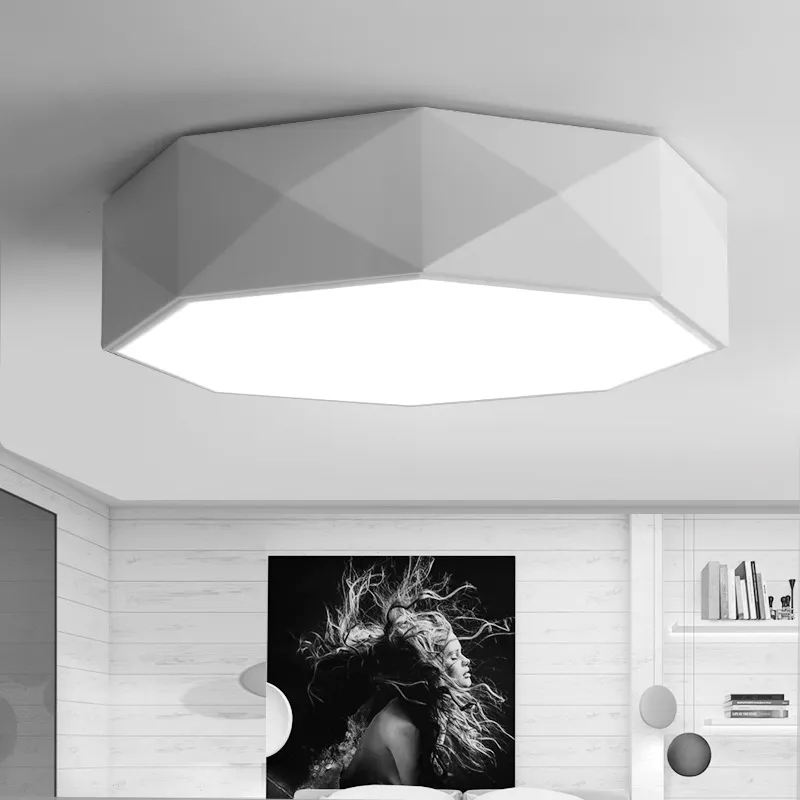 Dans le moderne moderne géométrique simple multi-facettes créatif fer plafond plafond salon chambre étude restaurant balcon allée lumières