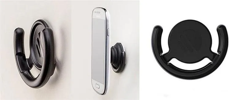 Multifunction Phone Holder Monut Clip Car Wall Office Hook Hook Do iPhone Samsung Tabletki Tabletki z Torba Detaliczna Czarny Biały