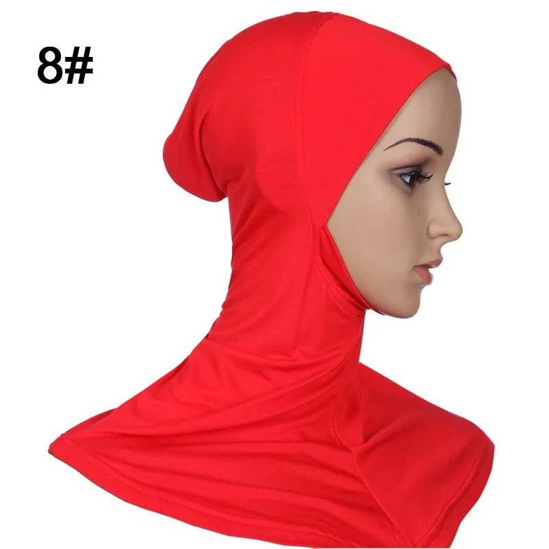 Intero-1 pz 43x45 cm plus size Modale Musulmano Sotto La Sciarpa Cappello Berretto Bone Cofano Hijab Islamico Usura della Testa Collo copertura petto pick 20 col290S