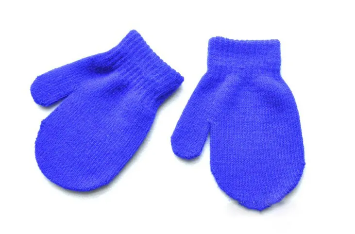 guanti bambini guanto caldo lavorato a maglia solido bambini ragazzi ragazze guanti i unisex