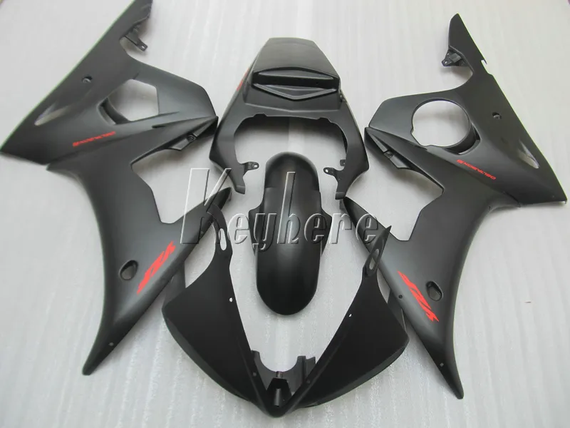 Eftermarknadskroppsdelar för mässa för Yamaha R6 2003 2004 2005 Matte Black Fairings Set YZF R6 03 04 05 IY05