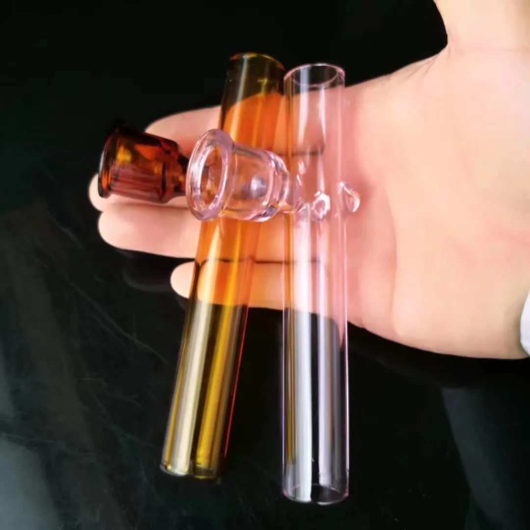 Farbtrichter Schornsteinglas Bongs Accessoires Glas Rauchrohre farbenfrohe Mini Multi-Farben Handrohre Bester Löffel Glas