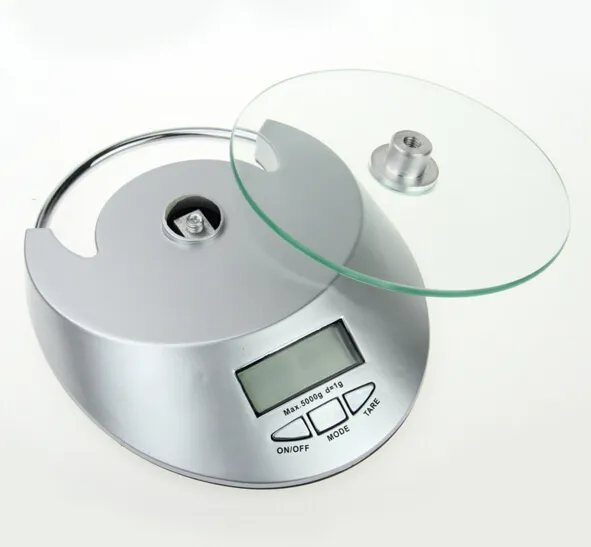 Digital Kitchen Scales 5kg 1g Cooking Tool Electronic Weight Scale Food Balance Cuisine Precision with glass surface