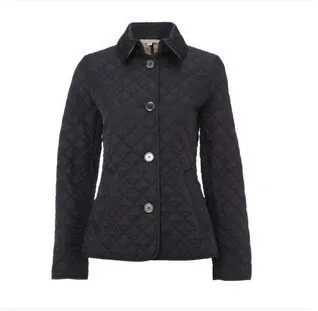 Vente en gros- New Hot Femmes Slim Automne Hiver Veste À Manches Longues Simple Poitrine Ouaté Quilted Parkas Coton Manteau Veste 169