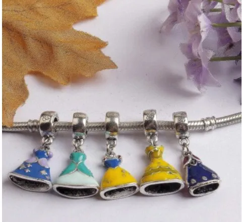 Pandora Gümüş Bilezik uyar Prenses Dizney Etek Boncuk Charms Külkedisi DressFor Avrupa Yılan Charm Zinciri Moda DIY Takı