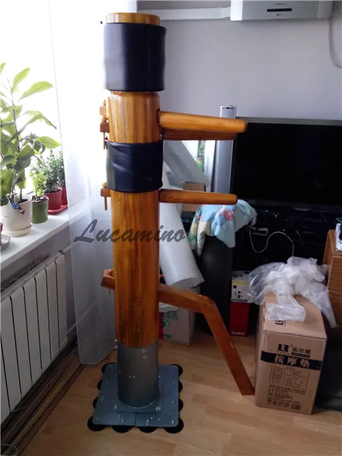 Merbau Rosewood Patent Stand Column Wing Chun Houten Dummy, hoogwaardige kwaliteit Professionele One Punch Man Kungfu Trein Mook Jong