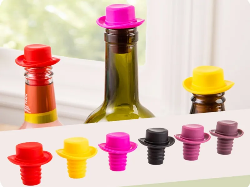 8 Bouchons De Bouteille En Silicone Réutilisables 5 Cm - Étanches, Lavables Au Lave-vaisselle, Multicolores