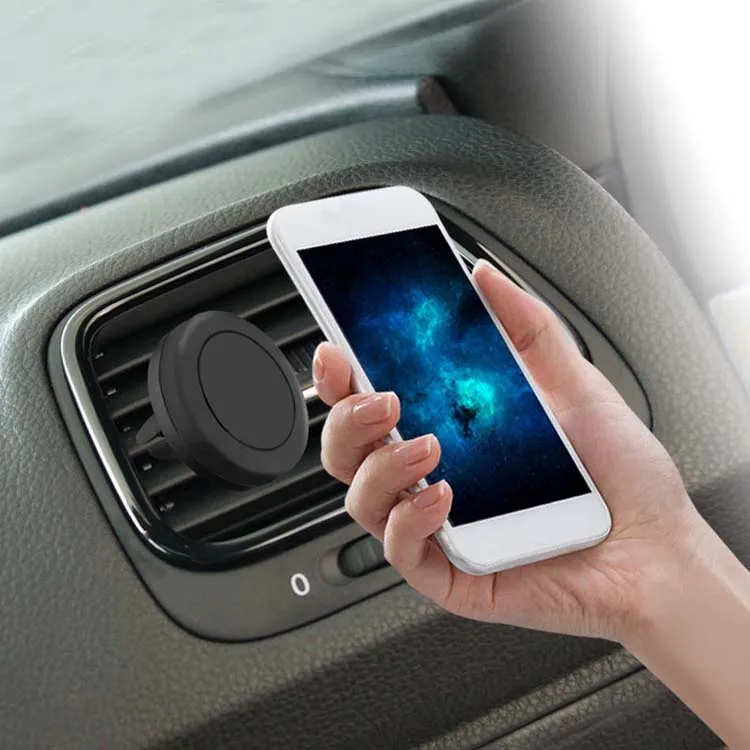 Universele auto -montage magnetische lucht ventilatorhouder voor telefoons 360 graden rotatiestandaard voor smartphones GPS Auto -accessoires in plat pakket