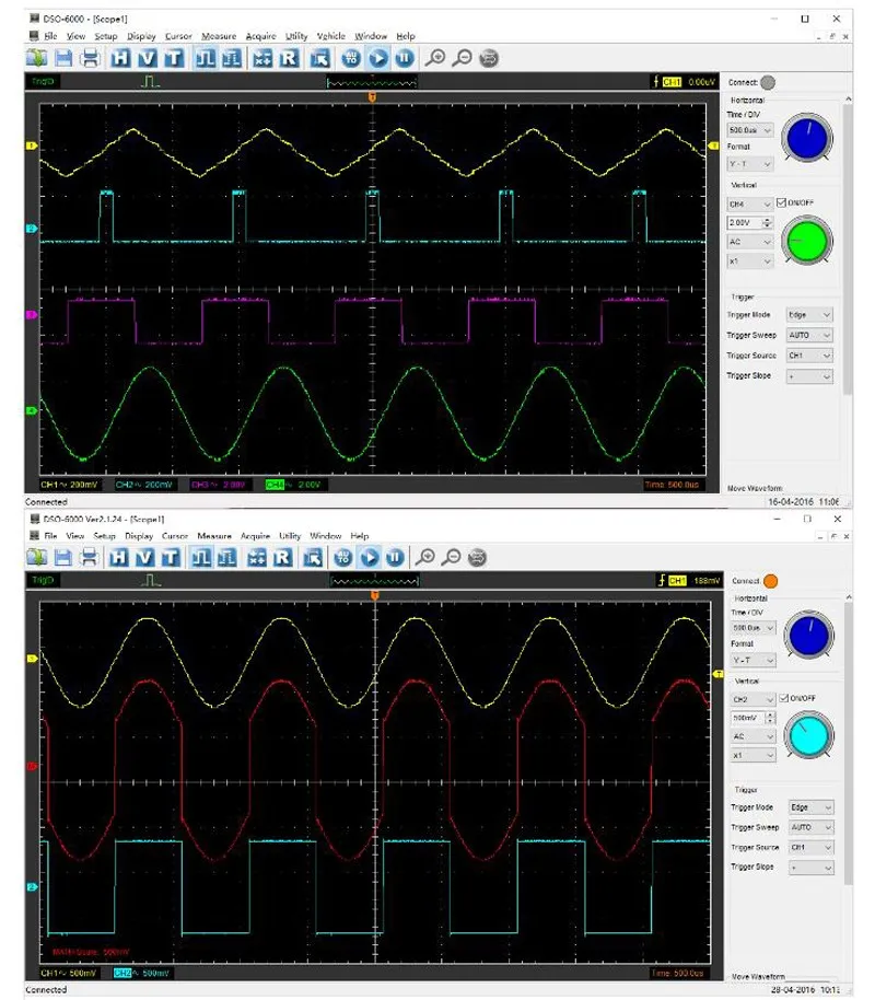 PC USB Oscilloscope 4 CH 250MHz 1GSa/S Waveform Record And Replay