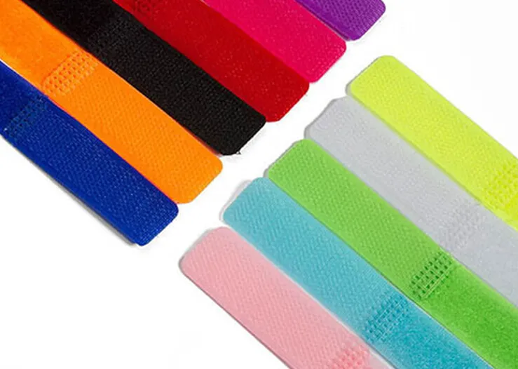 Colorido Nylon Reutilizável Fita Mágica Gancho Cordão de Cabo Laços Tidy Straps Organizador