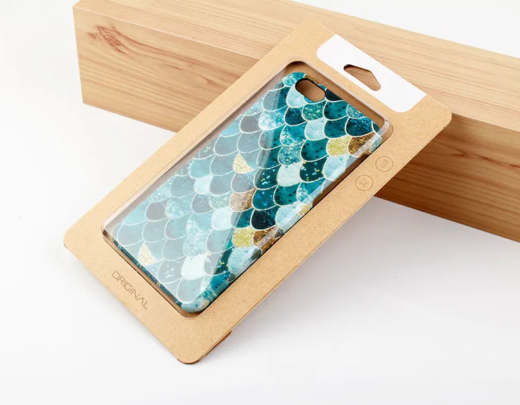 Sereia 3d escalas de peixes case para iphone x case para 6 6 plus 7 7 além de telefone luminosa tampa traseira com caixa de embalagem de papel kraft