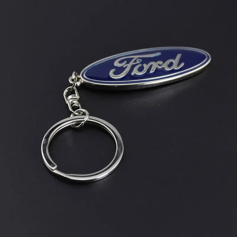 For Ford Fiesta EcoSport ESCORT odak için Anahtarlık Metal Zamak Llaveros Chaveiro Anahtarlık ford Metal 3D anahtarlık halkası Araç Logo