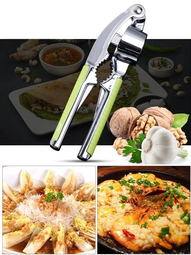 Garlic Presses Nutcracker Nut Crackers Stainless Steel Manual Peeling