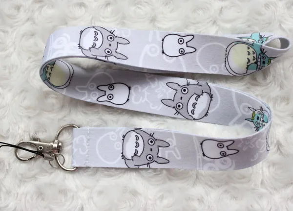 Correias de telefone celular encantos 600 pçs dos desenhos animados totoro cordão móvel moda chaves cintas requintado pescoço corda cartão crachá titular atacado 6192340