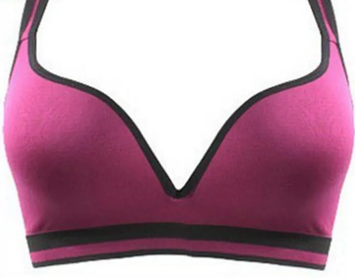 Sexiga kvinnor sömlösa bh Sport Yoga Casual Underkläder Push Up Bras Tank ActiveWear Racerback Crop Top Padded Ärmlös Bomull Sport Bra Present