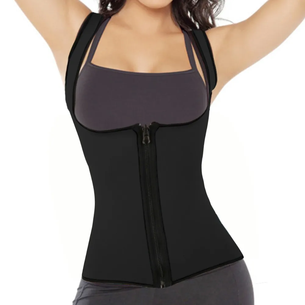 Blue Black Slimming Redu Thermo Cami Slim Belt Neoprene Shaper Vest Sweat midjetränare Kvinnor Shapewea1708396