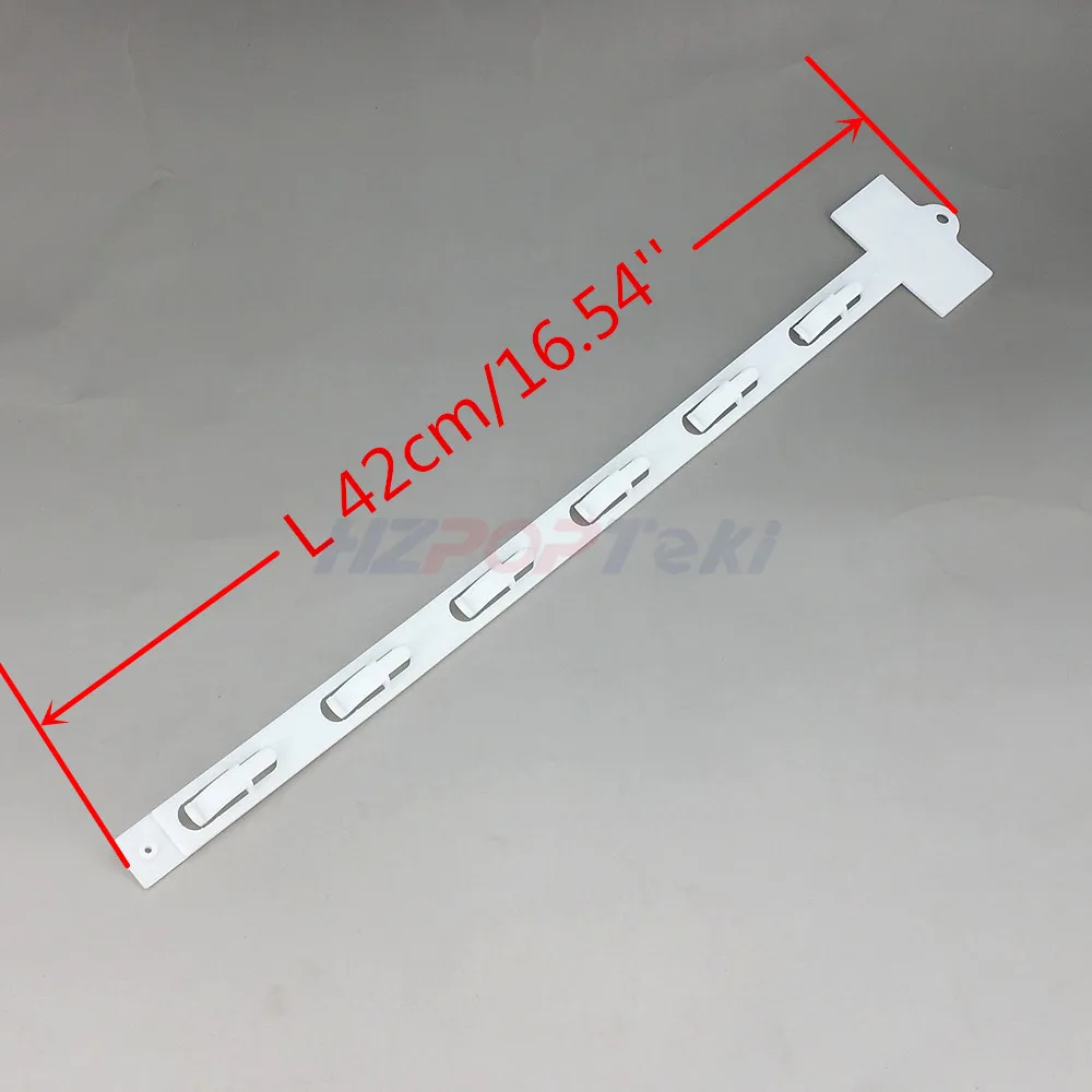 L42cm Plastic PP Retail Products Hanging Commodity Display Merchandise Clips Strips 6 Hooks/pc Supermarket Promotion 
