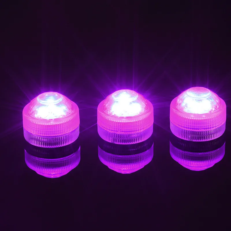 Świąteczne dekoracje Elektroniczne Świeca RGB Lekkie Romantyczne Wodoodporne Zanurzalne LED Light Tea Light for Wedding Party Valentine Floral Light