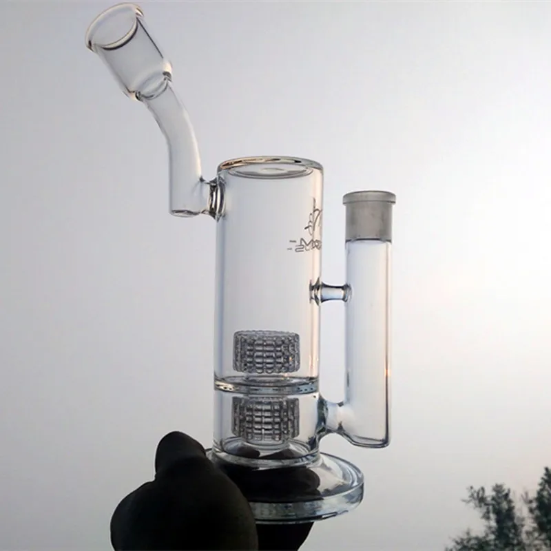 Mobius Matrix sidecar bong in vetro gabbia uccelli vetro perc Bong in vetro spesso tubi fumare acqua Famale Dimensioni giunto 18,8 mm