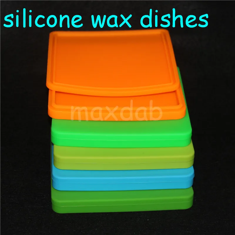 flat silicone bho containers wax oil concentrate pizza box shaped container Shatter storage jar