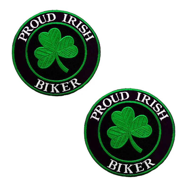 Partihandel broderi sömmar stolta irländska cyklistplåster använder järn sy på jackan rygg och skillnad t-skit eller hattpåse