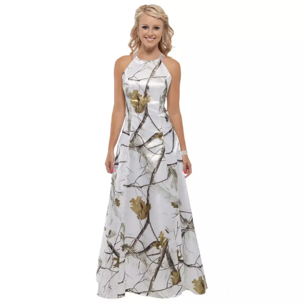 Anpassade camo bröllopsklänningar brudklänningar elegant 2024 svep tåg criss cross tillbaka pärlor brud klänning vestidos de mariage