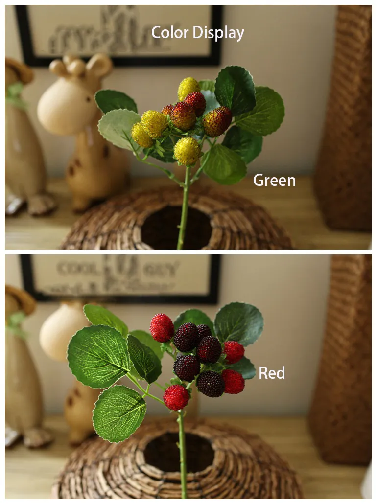Wholesale Artificial Fruits Fake Vegetables Bacca Small Berry Flowers